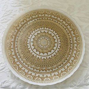 Serving Dish with Gold Painted Detail